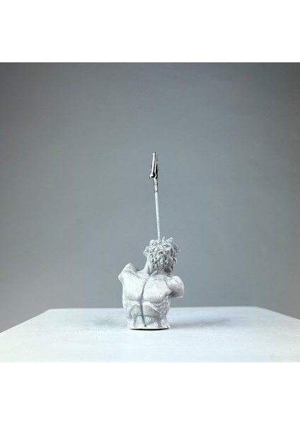 Gri Eskitme Laocoon Heykel Not Tutucu