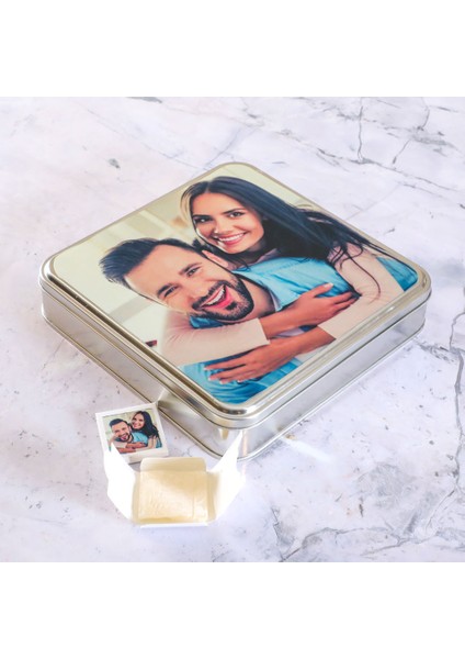 ​Kendi Fotoğrafınızla Hediye Lokum (Metal Kutu - 16 Adet) modelleri