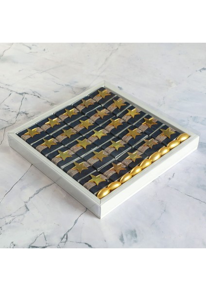 Pleksi Yıldız Figürlü Siyah Kurdeleli Bebek Çikolatası + Draje fiyatları