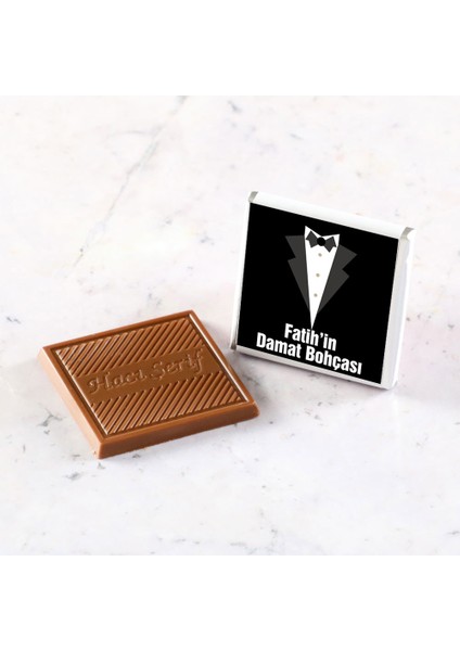 Damat Bohçası 50 Madlen Çikolata (Düz Metal Yuvarlak Kutu) Kolonya Hediyeli fiyatları