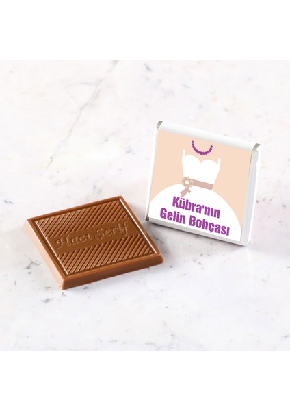 Gelin Bohçası 50 Madlen Çikolata (Düz Metal Yuvarlak Kutu) Kolonya Hediyeli fiyatları