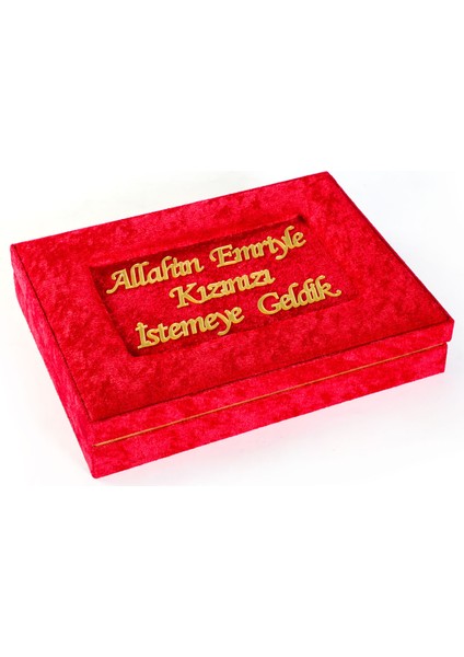 Kız İsteme Çikolatası (Kadife Dikdörtgen Kırmızı Kutu) modelleri