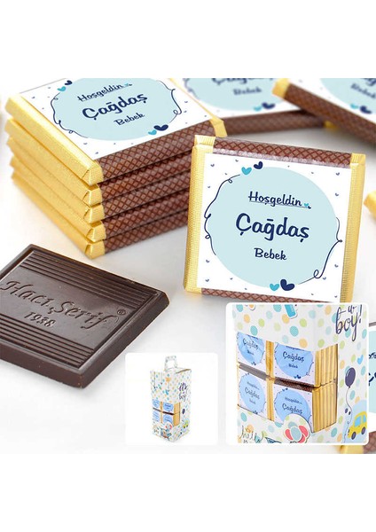 Erkek Bebek Dökme Çikolata 70 Bitter Madlen Çikolata