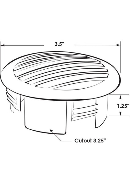 3pcs Rv Teknesi 3 Inç 76MM Paslanmaz Çelik Kavisli Kaplı Havalandırma 81932SS-HP (Yurt Dışından) modelleri