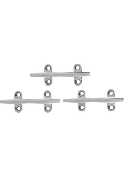 3 Adet 10 cm Yüksekliğinde Cilalı Tekne, Yat, Rıhtım, Dökme Halat Cleat (Yurt Dışından)