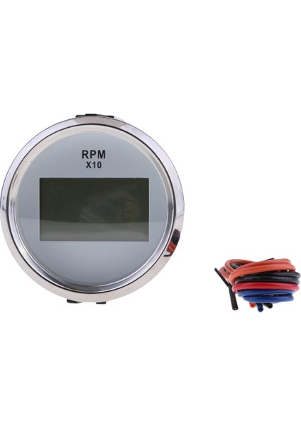 2 "52MM Deniz Teknesi Dijital Ekran Takometre Göstergesi Ölçer Beyaz Krom (Yurt Dışından)