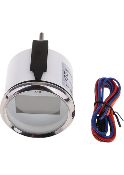 2 "52MM Deniz Teknesi Dijital Ekran Takometre Göstergesi Ölçer Beyaz Krom (Yurt Dışından)