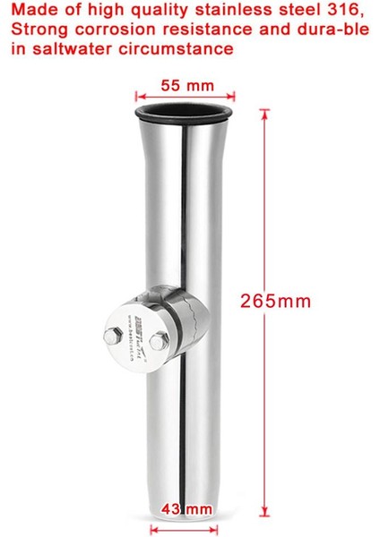Demiryolu Montajı 316SS Deniz Balıkçı Çubuk Raf Tutucu Soketi 26-32MM Tüp Için Uygun (Yurt Dışından)