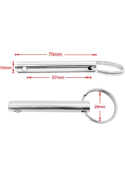 6 Adet Paslanmaz Çelik 316 Hızlı Yayın 10MM Pin Bimini Tekne Tutucu Yüzük (Yurt Dışından)