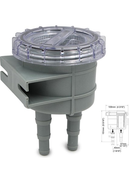 1 Parça Tekne Emme Su Süzgeç / Hortum Boyutu 1 "1.25" ve 1.5 "için Filtre (Yurt Dışından) fiyatları