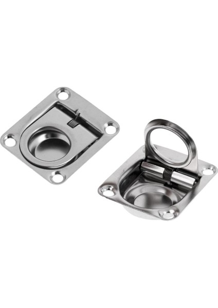 2x Paslanmaz Flush Hatch Locker Mandal Tekne Güverte Dolabı Çekme Kaldırağı (Yurt Dışından)