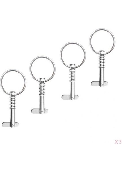12PCS Boat Bimini Üst Donanım Hızlı Bırakma Yay Pimleri 1/4 "çekme Halkası (Yurt Dışından)