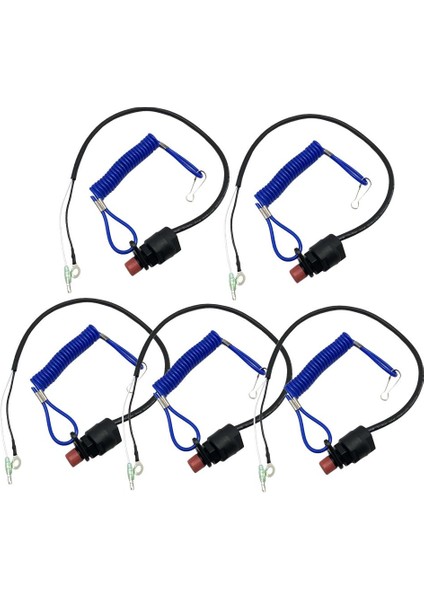 5 Adet Tekne Motor Öldürme Durdurma Anahtarı ve Güvenlik Tether Kradard Yamaha 12V (Yurt Dışından)