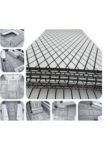 Yat Teknesi Slip Deniz Deniz Döşeme Mat 75 "× 13" #5 Çapraz Açık Gri (Yurt Dışından)