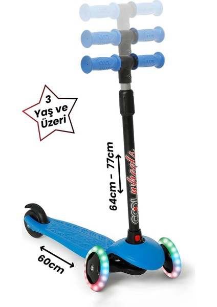 Işıklı Star Scooter Mavi