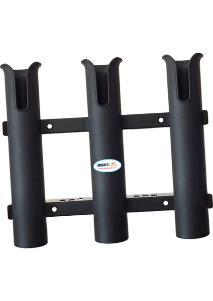 Siyah Plastik Balıkçılık 3 Çubuk Tutucular 12" Deniz Tüpü Depolama Rafı Black4 (Yurt Dışından)