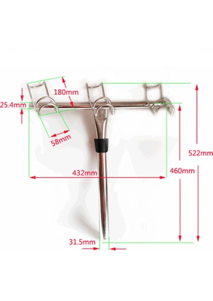 316 Paslanmaz Çelik Deniz Teknesi Yat Balıkçılık Kutbu Tutucu Braketi (Yurt Dışından) fiyatları