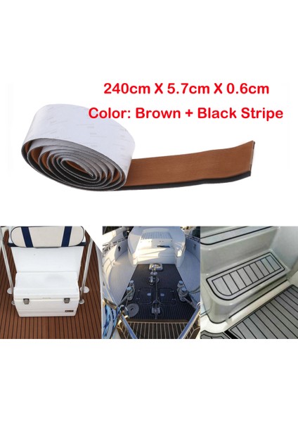 Yat Teknesi Için Eva Teak Dökme Kaymaz Slip Deniz Döşeme Mat 94''x2 '' #2 Işık Şeriti (Yurt Dışından)