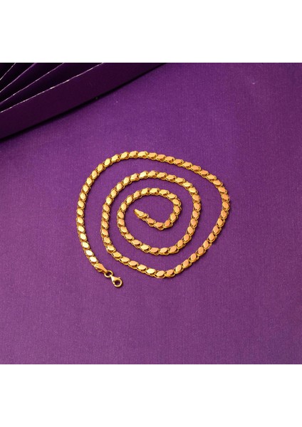 Maraş Pullu 14 Ayar Altın Zincir 55 cm