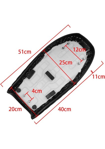 Motosiklet Düz Brat Koltuk Eyer Yastık Cafe Racer Evrensel Siyah Hattı Uyar (Yurt Dışından) modelleri