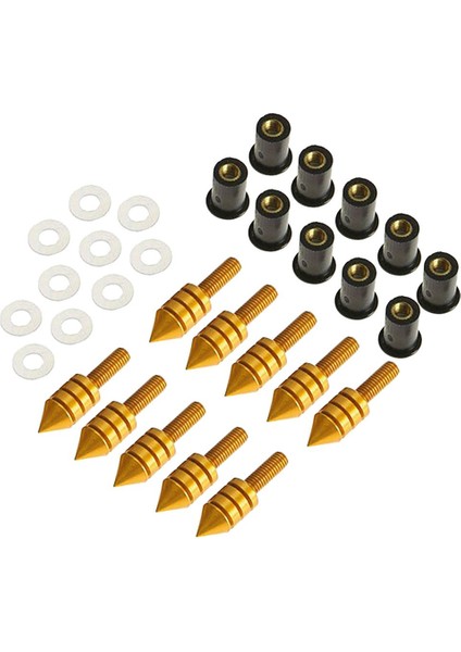 10 x Evrensel Ön Cam Ön Cam Başak Cıvata M5 Vida Kuyu Kuruyemiş Altın Altın (Yurt Dışından) modelleri