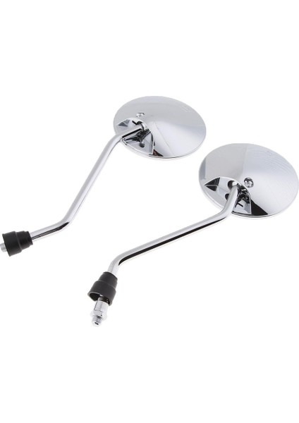 Motosiklet Scooter Için 1 Çift Krom Yuvarlak Dikiz Yan Aynalar 10MM (Yurt Dışından) fırsatları