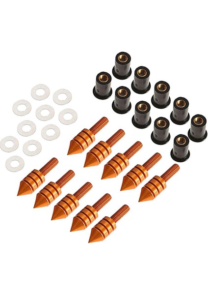 10 x Evrensel Ön Cam Ön Cam Başak Cıvata M5 Vida Kuyu Somunları Turuncu (Yurt Dışından)
