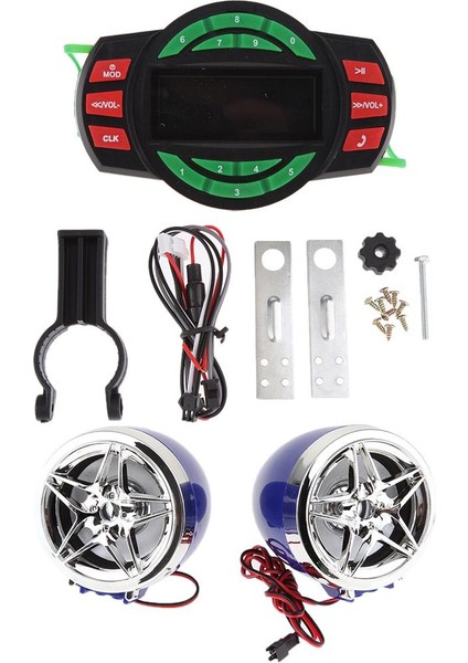 12V Motosiklet Audio Radyo Stereo Hoparlörler Tf/usb/fm Ses Sistemi (Yurt Dışından) fiyatları