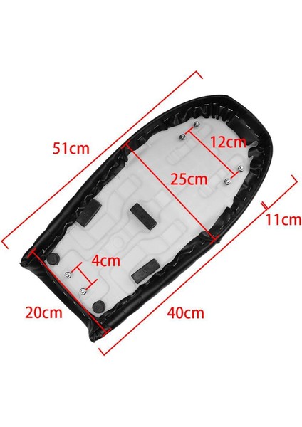 Motosiklet Düz Brat Koltuk Eyer Yastık Cafe Racer Evrensel Beyaz Hattı Uyar (Yurt Dışından) fiyatları