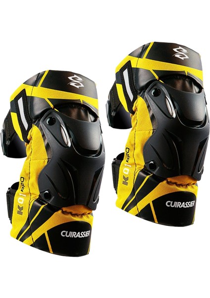2x Motosiklet Diz Pedleri K01-3 Motokros Yarışı Yansıtıcı Sarı Için (Yurt Dışından)