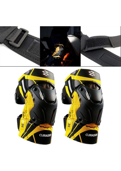 2x Motosiklet Diz Pedleri K01-3 Motokros Yarışı Yansıtıcı Sarı Için (Yurt Dışından) fiyatları