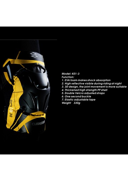 2x Motosiklet Diz Pedleri K01-3 Motokros Yarışı Yansıtıcı Sarı Için (Yurt Dışından) indirimleri