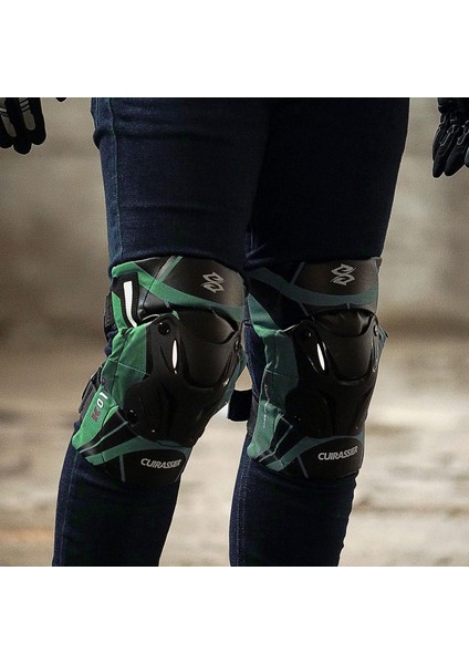 2x Motosiklet Diz Pedleri K01-3 Motokros Yarışı Yansıtıcı Yeşil Için (Yurt Dışından) modelleri