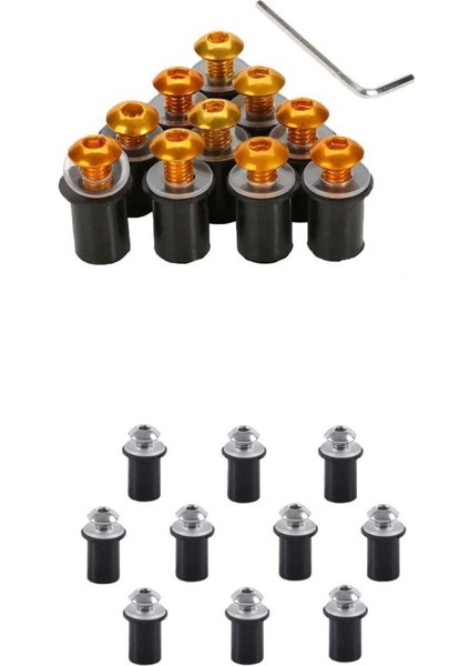 20PCS Motosiklet Ön Cam Ön Cam Kiti Rüzgar Ekran Cıvataları Vidalar (Yurt Dışından)