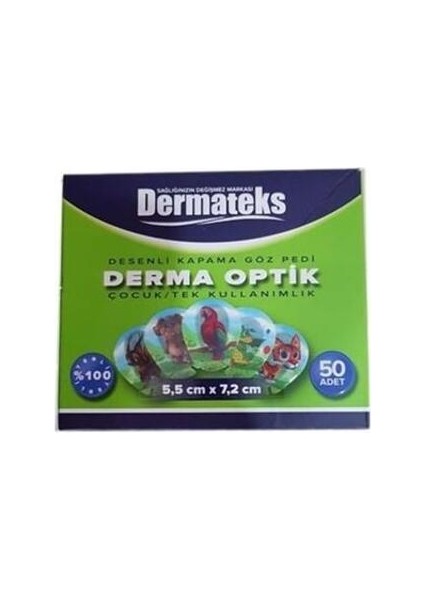 Dermateks - Göz Pedi Desenli Çocuk Dermo Optik - 5.5 cm x 7.2 cm - 10 Adet