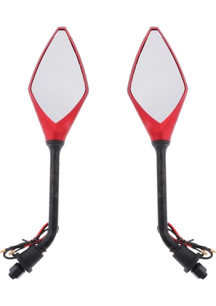 Arka Görünüm Aynaları LED Işık 10MM Iplik Kırmızı ile Motosiklet Için (Yurt Dışından) fiyatları