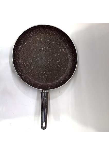 Alüminyum Granit Kaplama Saplı Kızartma Tavası Büyük Boy 3 mm 32 cm