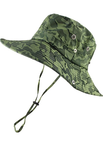 Seyahat Balıkçılık Safari Güneş Koruması Için Açık Mesh Liner Camo Kova Kap Şapka Için Geniş Ağız Boonie Şapka (Yurt Dışından)