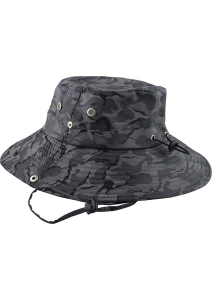 Seyahat Balıkçılık Safari Güneş Koruması Için Açık Mesh Liner Camo Kova Kap Şapka Için Geniş Ağız Boonie Şapka (Yurt Dışından)