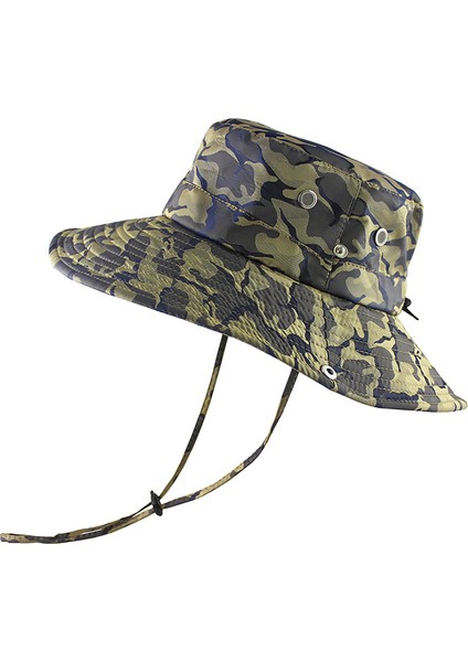 Seyahat Balıkçılık Safari Güneş Koruması Için Açık Mesh Liner Camo Kova Kap Şapka Için Geniş Ağız Boonie Şapka (Yurt Dışından)