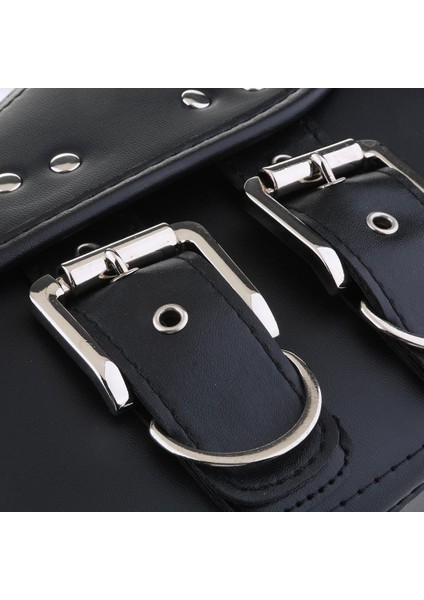 Motosiklet Siyah Deri Saddlebags Harley Için 2 Yan Pouch 28 x 20 x 10 cm (Yurt Dışından) fırsatları