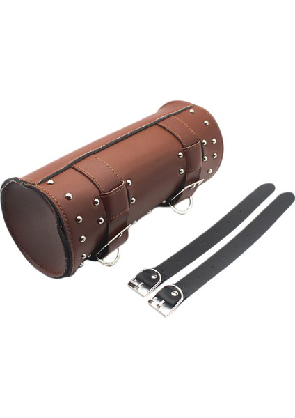 Deri Motosiklet Aracı Çanta Çatal Gidon Toka Torbaları Kahverengi Harley Için (Yurt Dışından)