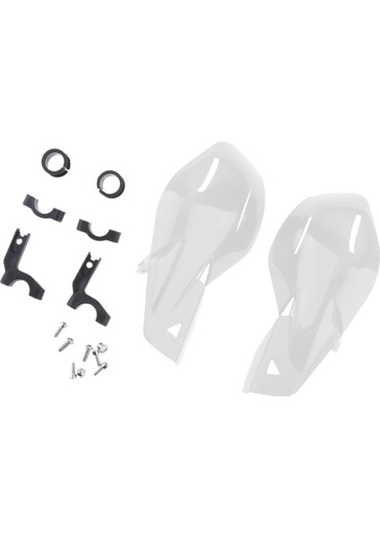 2 Adet Değiştirme Motosiklet Atv 22MM Gidon Fırça Çubuğu Handguard Beyaz (Yurt Dışından)