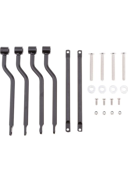 Motosiklet Eyer Çantası Siyah Metal Destek Çubukları Braketler Seti (Yurt Dışından)
