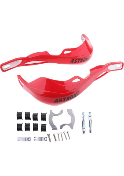 7/8 "22MM Kir Bisiklet Scooter Atv Motokros Fırça Çubuğu El Korumaları Handguards Kırmızı (Yurt Dışından)