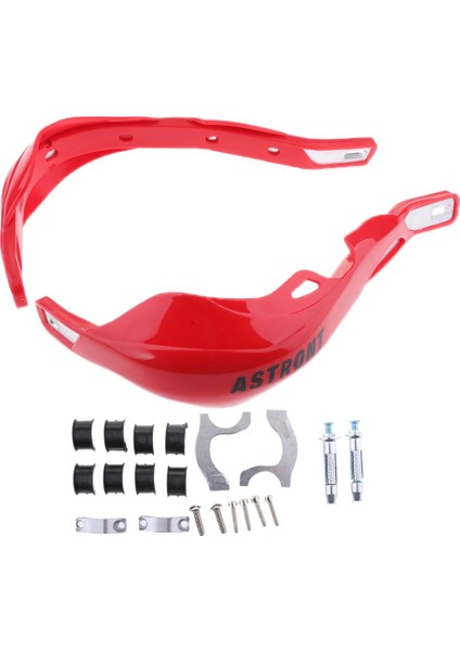 7/8 "22MM Kir Bisiklet Scooter Atv Motokros Fırça Çubuğu El Korumaları Handguards Kırmızı (Yurt Dışından) modelleri