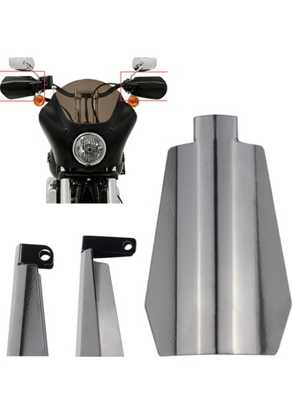 2 Adet Metal Motosiklet Handguards HARLEY883 El Guard Yükseltilmiş Kontroller (Yurt Dışından)