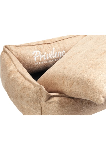 Premium Visco Kedi Yatağı Camel Medium 50X70X22 cm