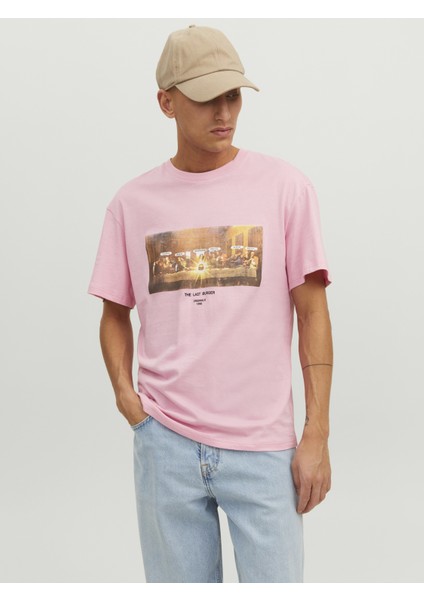 Jorprıze Tee Ss Crew Neck Tg Pembe Erkek T-Shirt 12238168-Prism