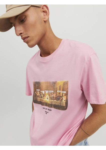 Jorprıze Tee Ss Crew Neck Tg Pembe Erkek T-Shirt 12238168-Prism fırsatları